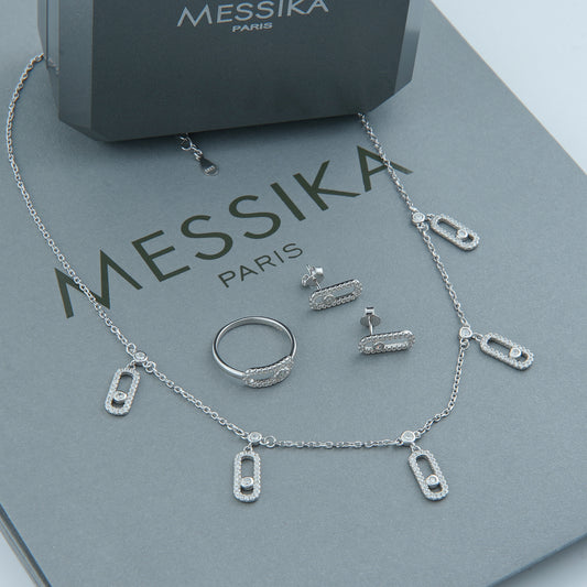 ✨ طقم ميسيكا – 3 قطع فضة فاخر ✨