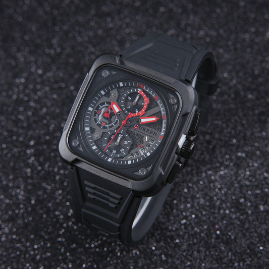 🖤 ساعة Curren الرياضية – جاذبية اللون الأسود وقوة الأداء 🖤