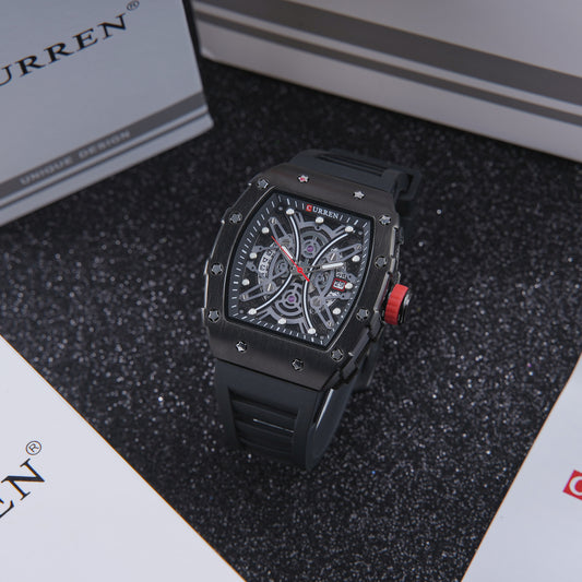 ⚫ ساعة Curren Stealth Black – الأناقة المطلقة في تصميم عملي 🖤