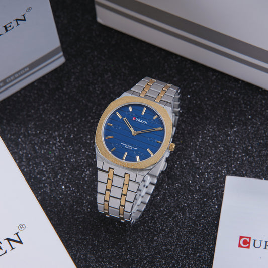 ✨ ساعة Curren Smooth Mix – أناقة التناغم المزدوج والبساطة الراقية 🤍