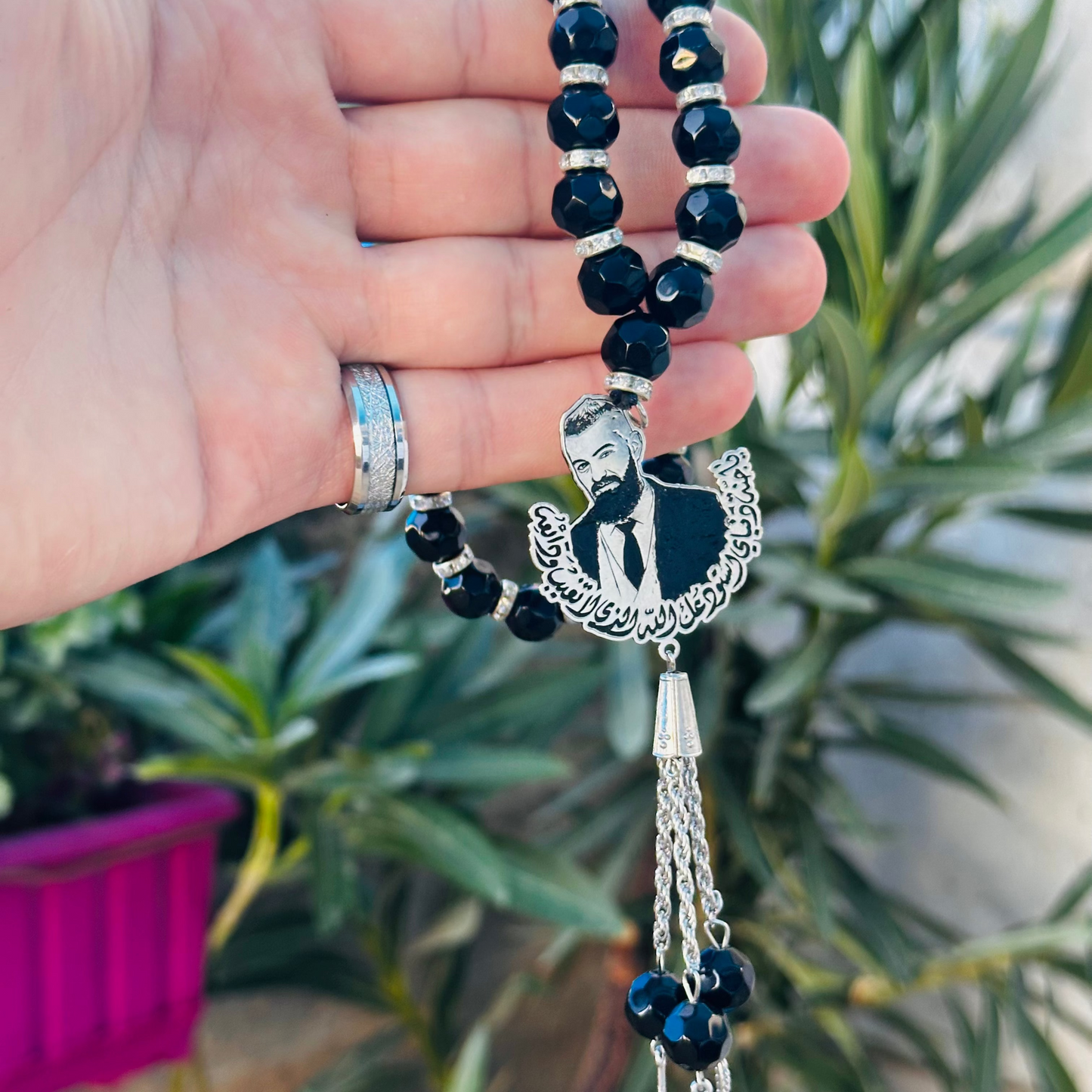 ✨ مسبحة فضة مخصصة - بصمتك الشخصية ✨