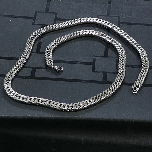 ⚓ سنسال جنزير فضي ثقيل – بيان القوة والفخامة الصلبة 🏋️