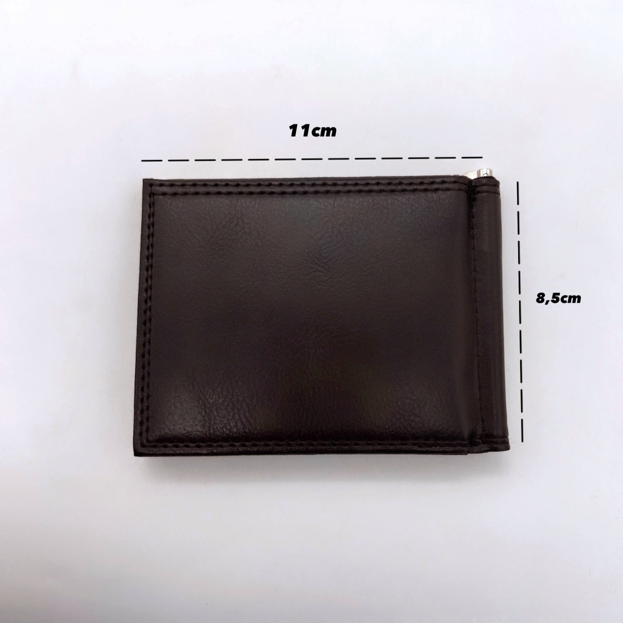 جزدان جلد طبيعي – بني مع سحاب خارجي 🤎