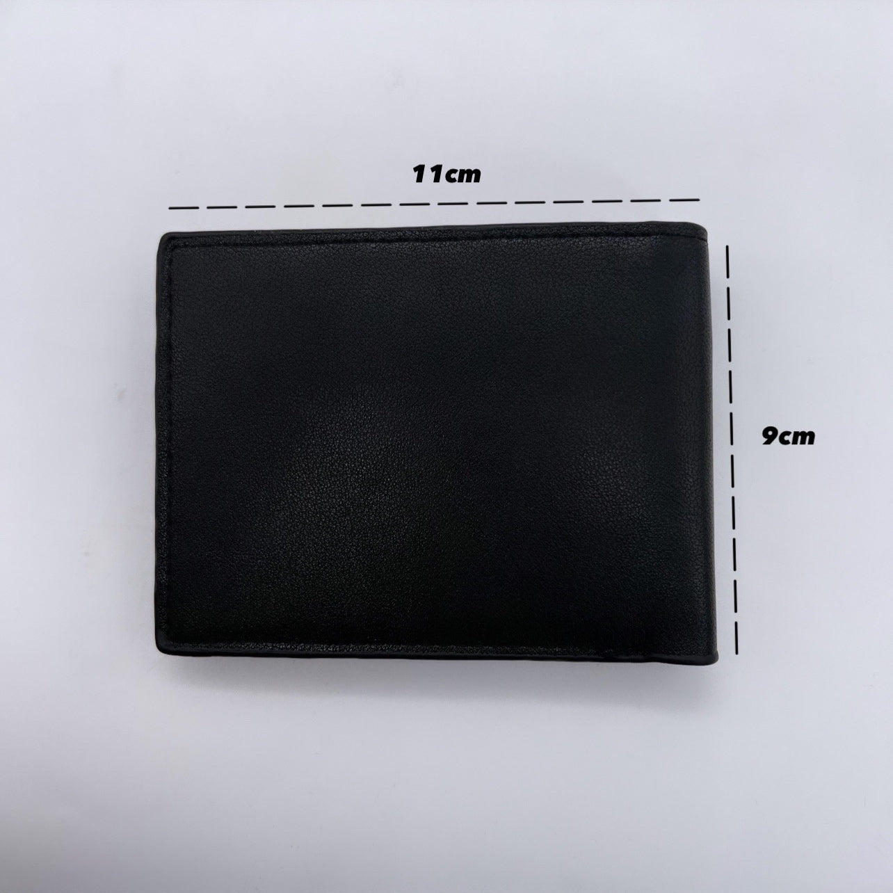 جزدان جلد طبيعي – أسود مع سحاب خارجي 🖤