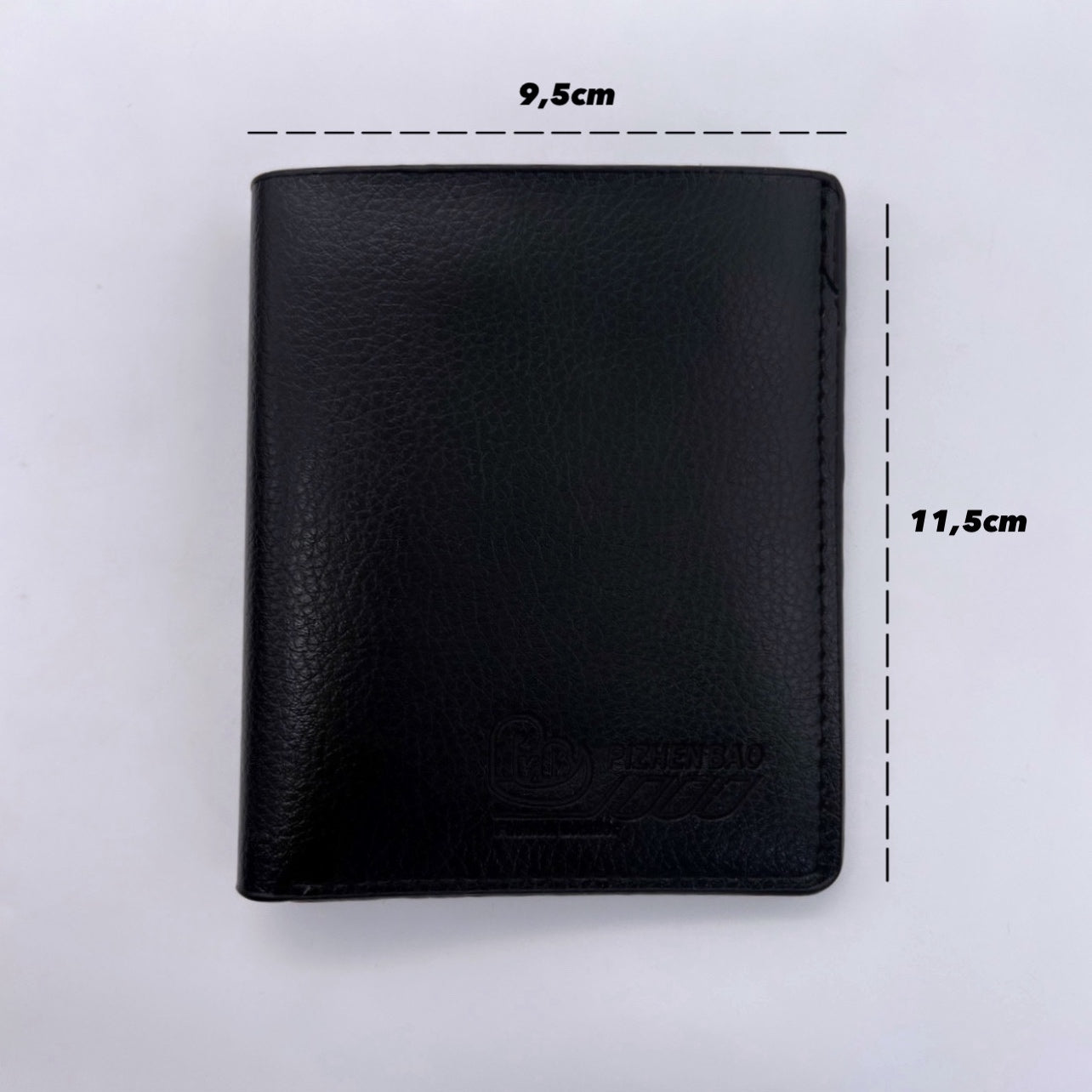 جزدان جلد طبيعي بلون أسود – تصميم Pv.B الراقي 🖤