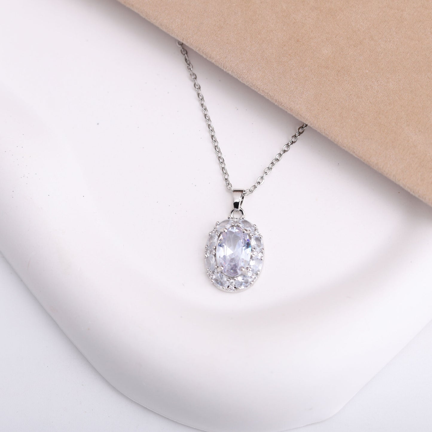 ✨ طقم لازوردي – 3 قطع فضي ✨