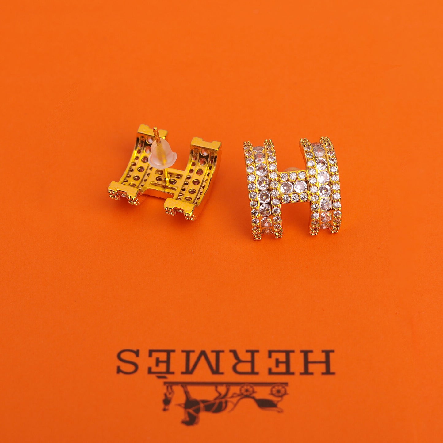 ✨ طقم هيرمز – فل زركون ذهبي فاخر ✨