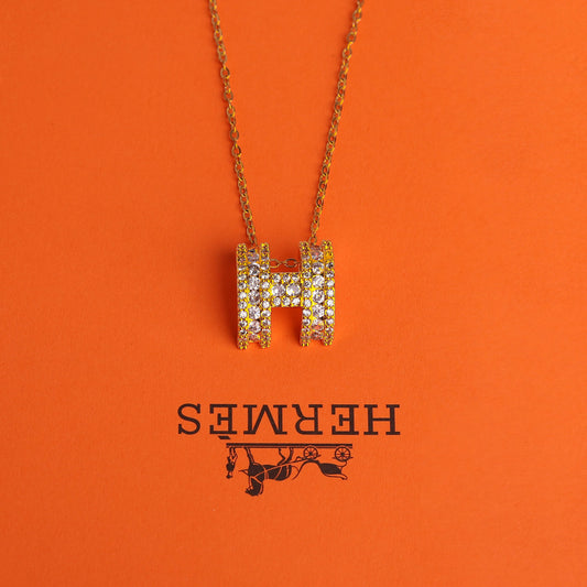 ✨ طقم هيرمز – فل زركون ذهبي فاخر ✨