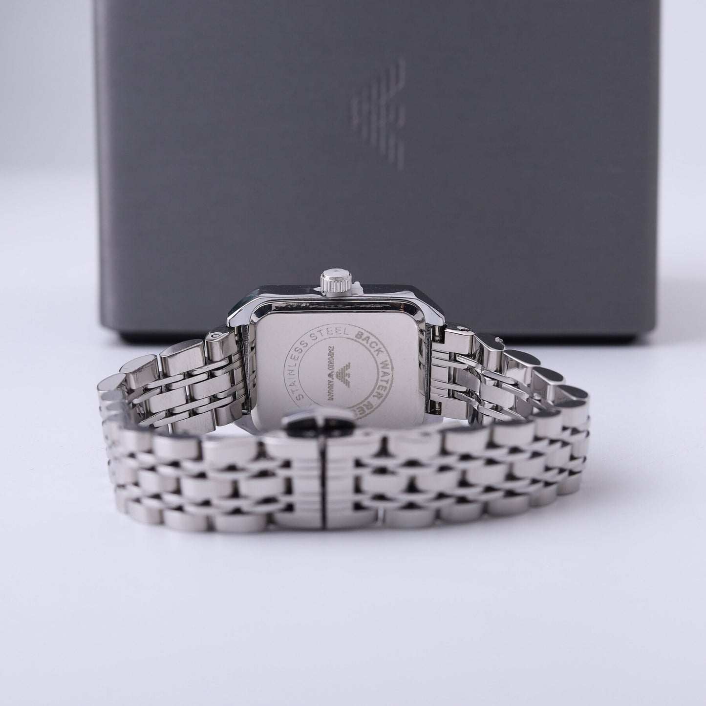 ✨ ساعة أرمني – فضي × أسود فاخر ✨