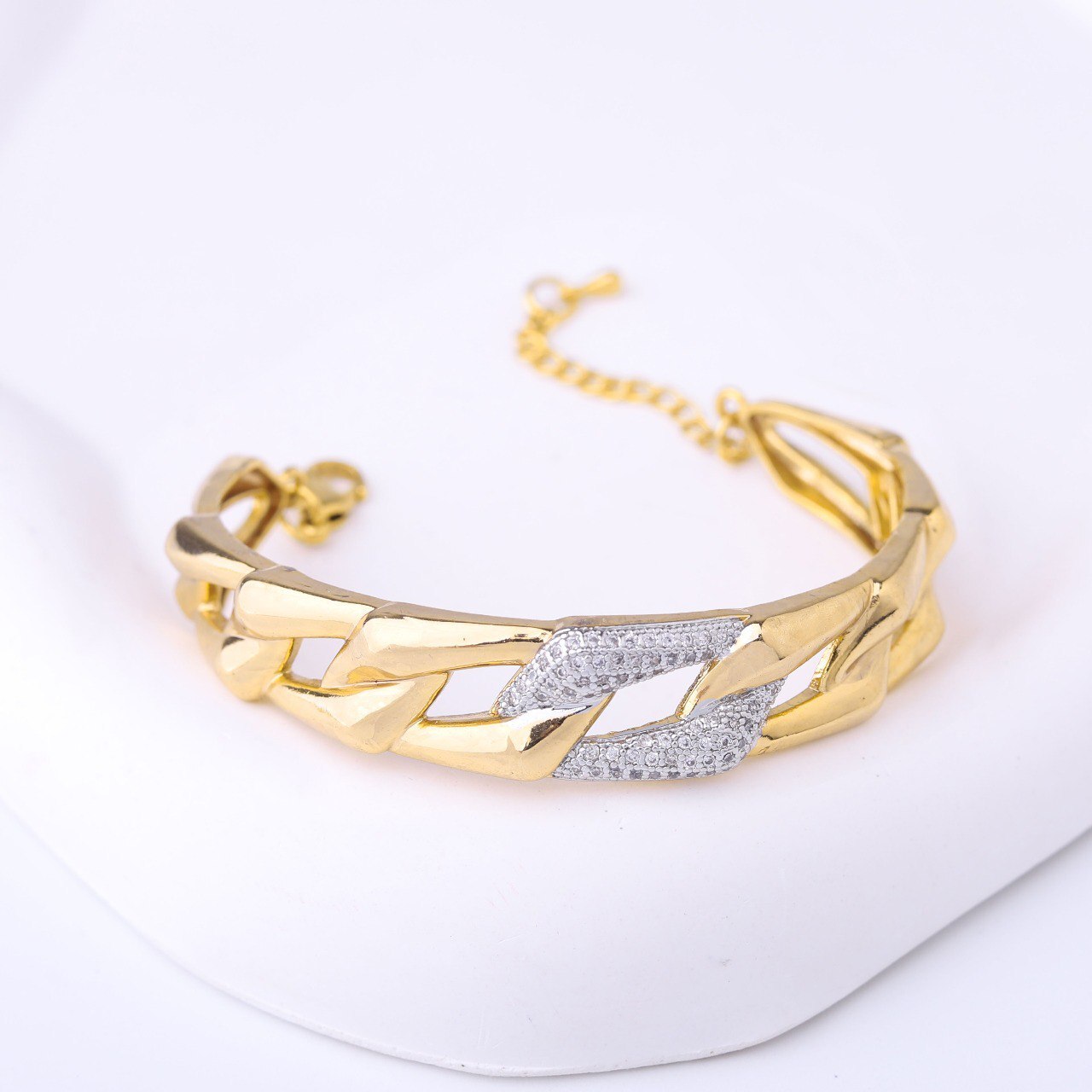 ✨ طقم لازوردي – 4 قطع ذهبي بزركون فضي ✨