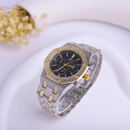 ⬛ ساعة Octa Black Edition – قوة اللون الأسود وهيبة الشكل الثماني 🖤